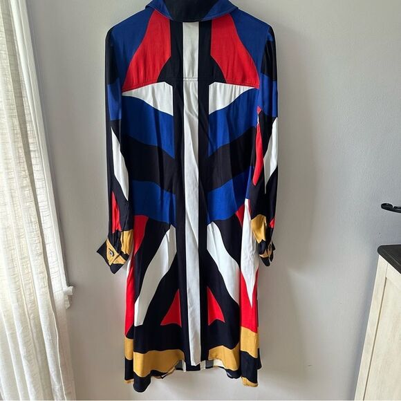 Farm Rio Amanda Stripe Chemise Midi Shirt Dress - Picture 5 of 9